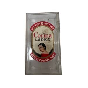 Vintage Corina Larks Clear Plastic Cigar Box